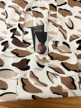 BOLD elements Beige, Brown & Black Abstract Print Mini Dress